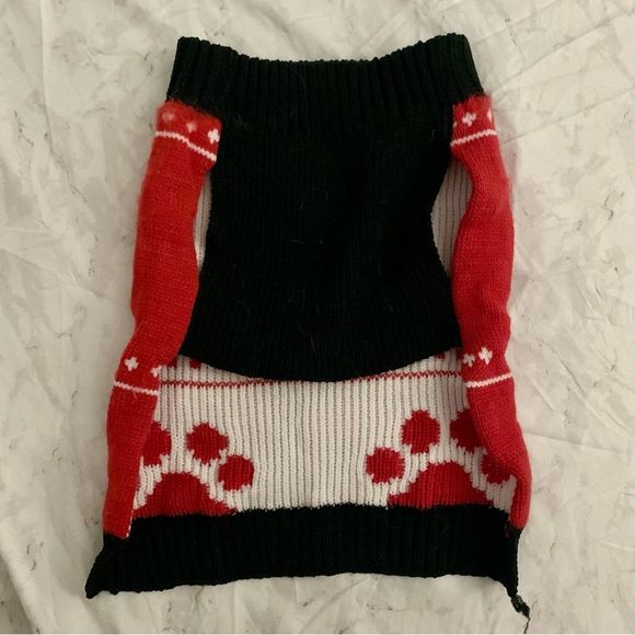 PET Cute Costume Clothes Sweater Vest Christmas Santa Cat Dog Like NEW Red White - Picture 5 of 5